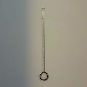 Sterling silver triple hoop pendant necklace